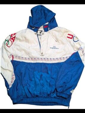 Starter USA White & Blue Men’s Windbreaker Jacket